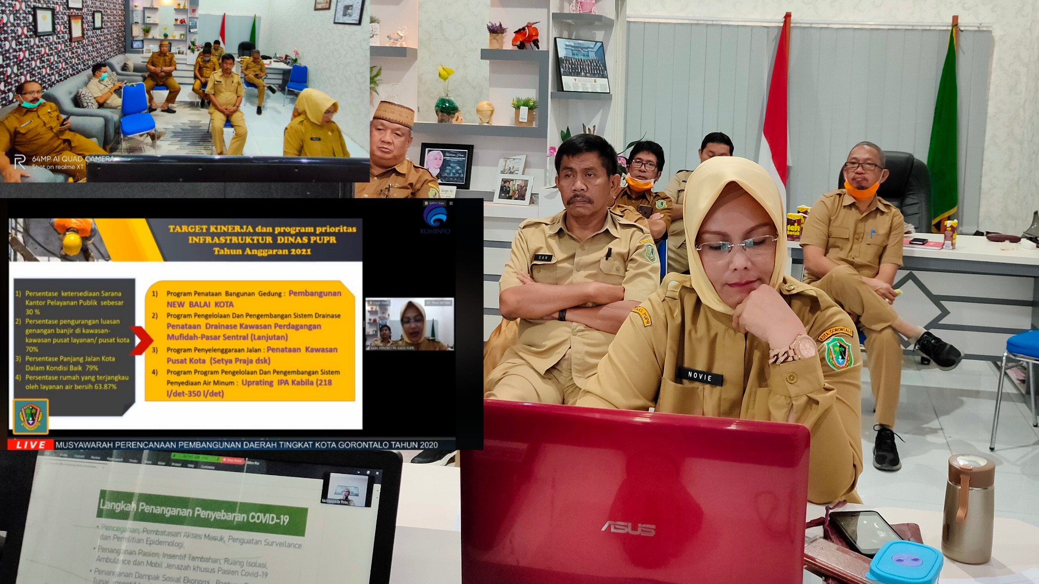 Plt. Kadis PUPR dan Jajaran Hadiri Musrenbang RKPD Online Tingkat Kota Gorontalo