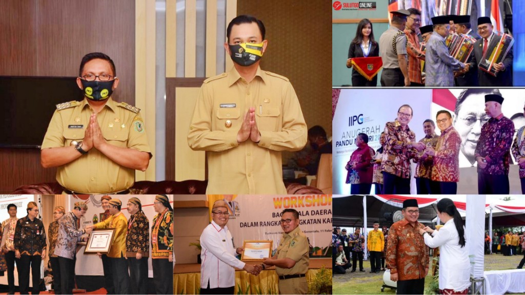 Setahun Memimpin, Walikota dan Wakil Walikota Gorontalo Raih Banyak Penghargaan