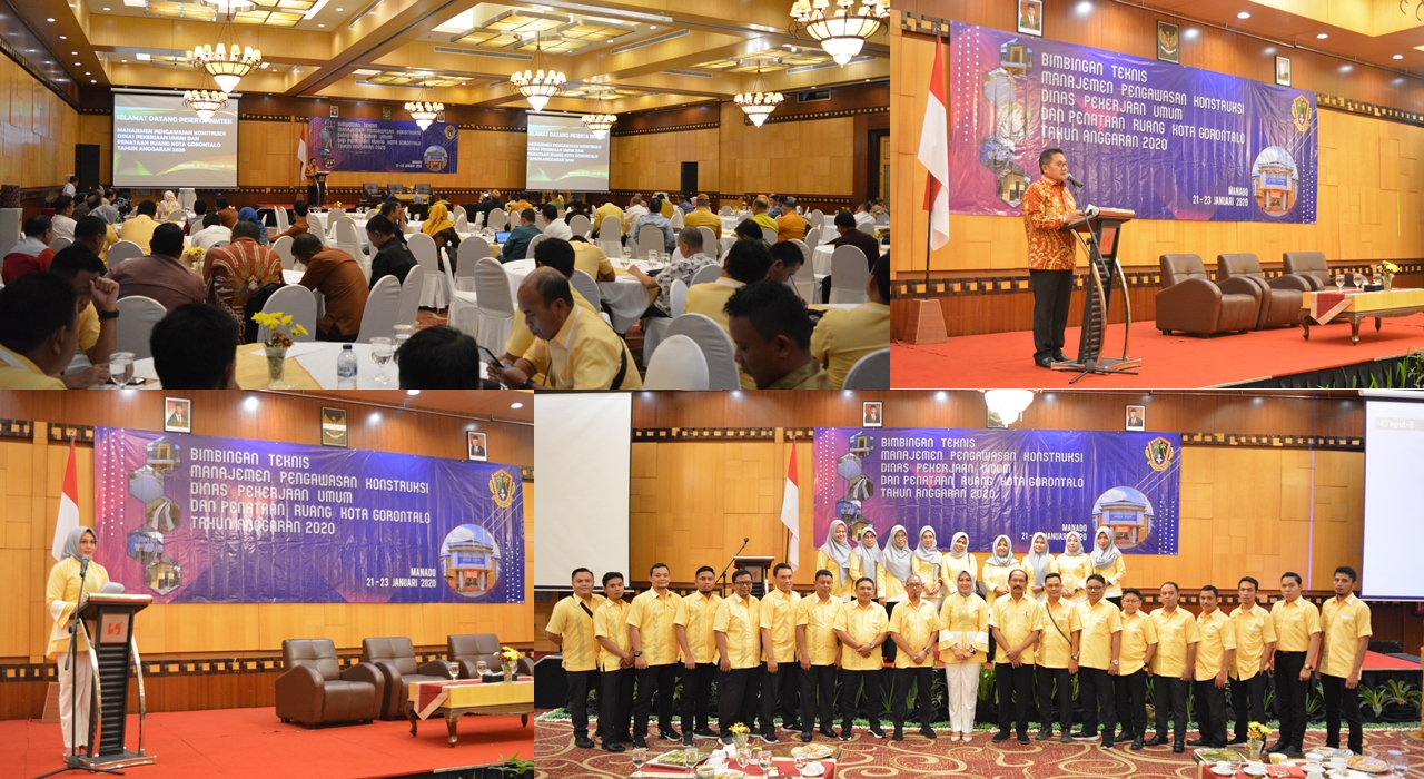 Walikota Gorontalo membuka Bimbingan Teknis Manajemen Pengawasan Konstruksi